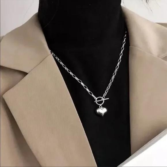 LOVE HEART 925 STERLING SILVER PENDANT NECKLACE, NICE NECKLACE, CUTE NECKLACE - Picture 6 of 6